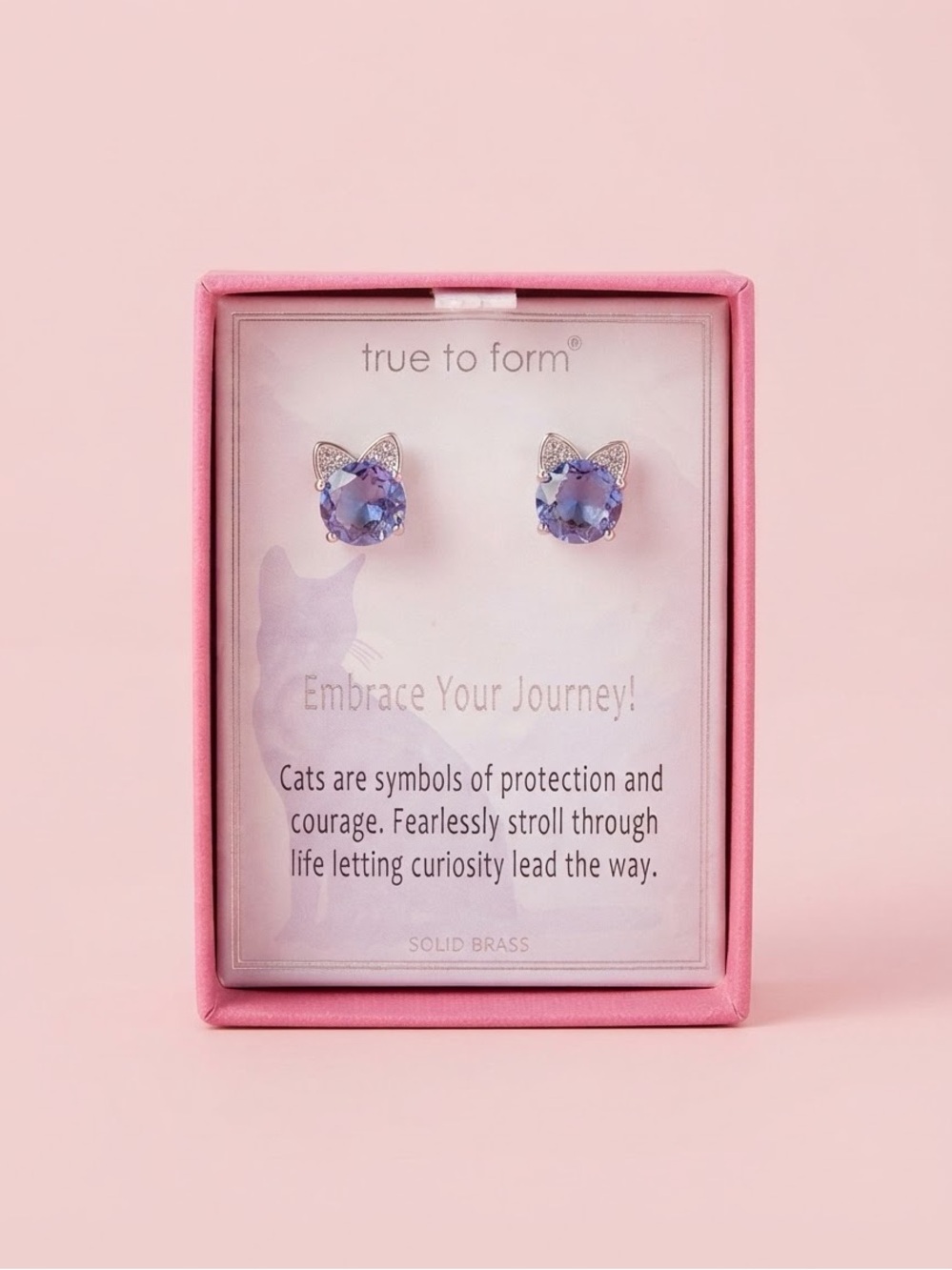 Cat Stud Earrings ("Embrace Your Journey")